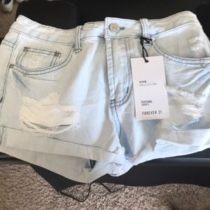 New Denim Forever 21 Festival Shorts Size 25